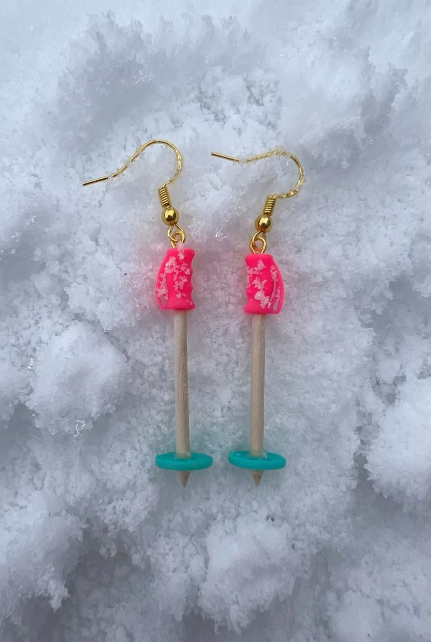 Ski Pole Earring