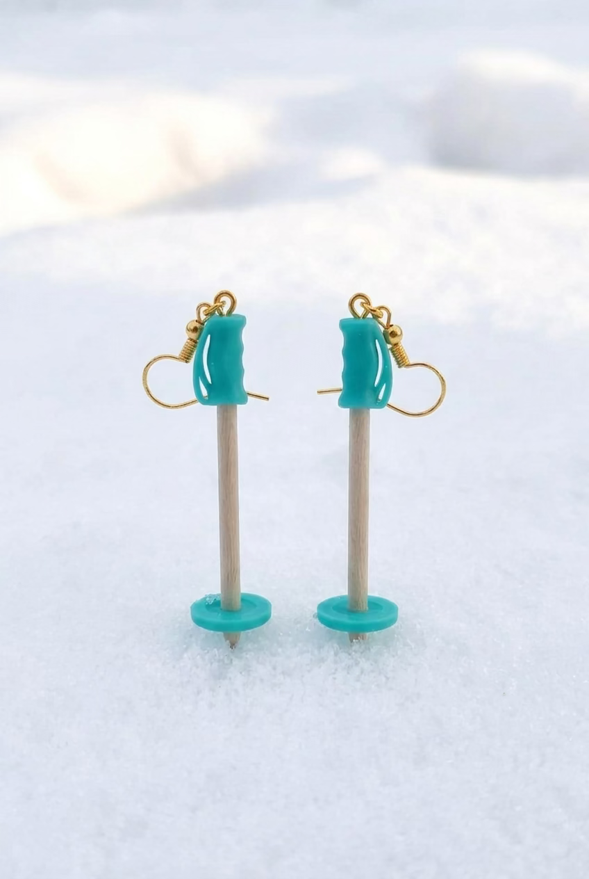 Ski Pole Earring