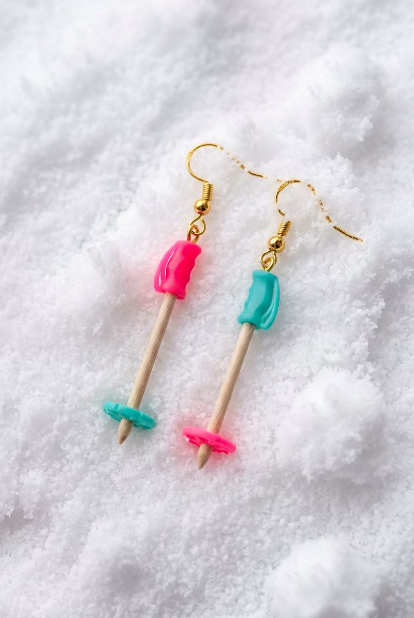 Ski Pole Earring